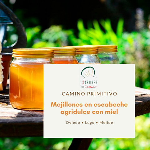 Mejillones en escabeche agridulce con miel - Camino Primitivo